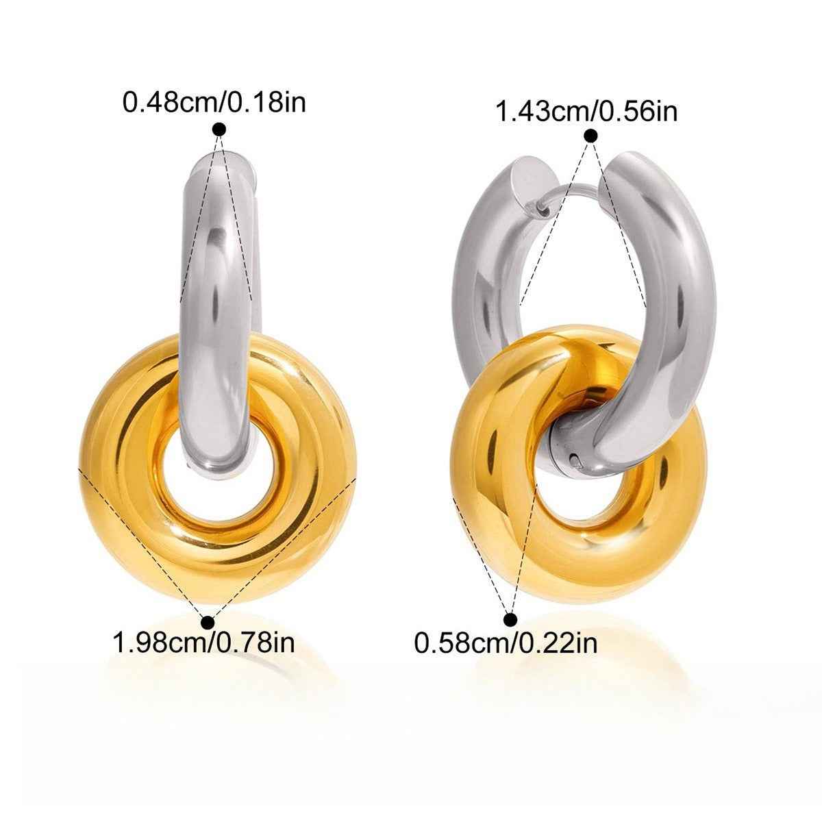 18K gold lightweight luxury hoop earrings